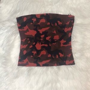 Tops - Orange Camo Tube Top ✨ Size medium Tops - Orange Camo Tube Top ✨ Size medium